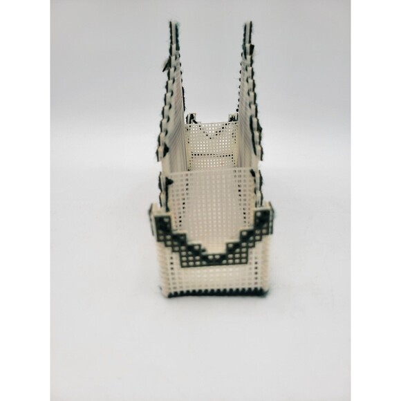 Plastic Canvas House Napkin & Salt & Pepper Holder Or Condiment Caddy Handmade - Picture 3 of 10